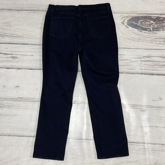 Talbots Jeans Straight Leg Black Faded Denim Size 16 - Picture 5 of 9